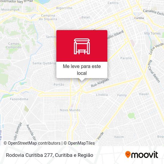 Rodovia Curitiba 277 mapa