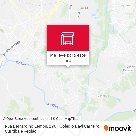 Rua Bernardino Lemos, 296 - Colégio Davi Carneiro mapa
