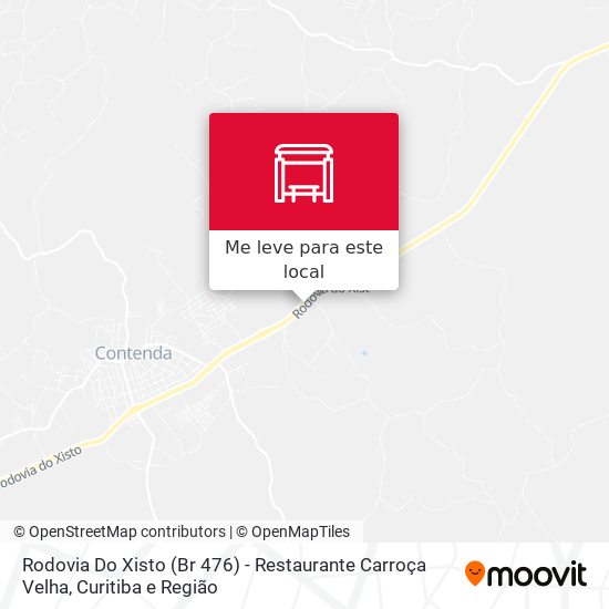 Rodovia Do Xisto (Br 476) - Restaurante Carroça Velha mapa