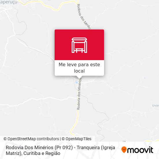 Rodovia Dos Minérios (Pr 092) - Tranqueira (Igreja Matriz) mapa