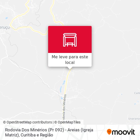 Rodovia Dos Minérios (Pr 092) - Areias (Igreja Matriz) mapa