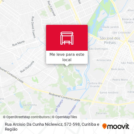 Rua Arcísio Da Cunha Niclewicz, 572-598 mapa