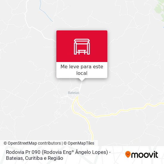 Rodovia Pr 090 (Rodovia Engº Ângelo Lopes) - Bateias mapa