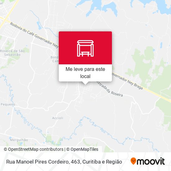 Rua Manoel Pires Cordeiro, 463 mapa