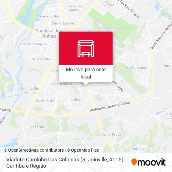 Viaduto Caminho Das Colônias (R. Joinville, 4115) mapa