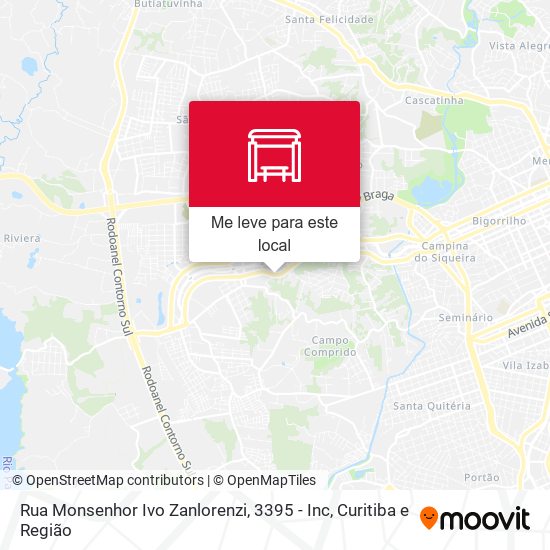 Rua Monsenhor Ivo Zanlorenzi, 3395 - Inc mapa
