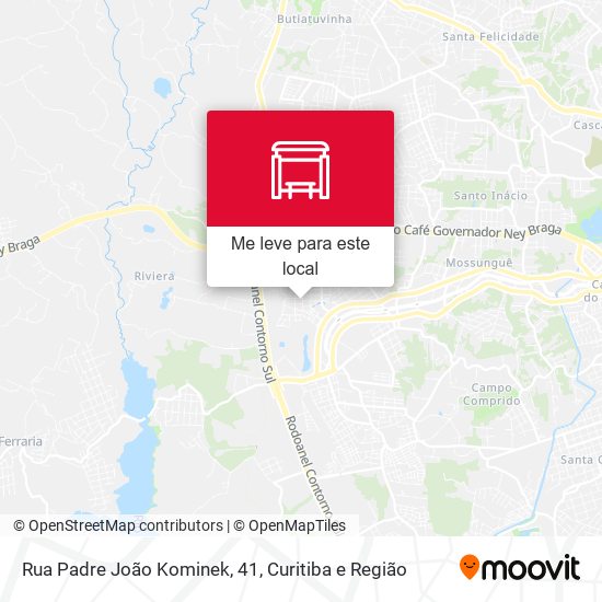 Rua Padre João Kominek, 41 mapa