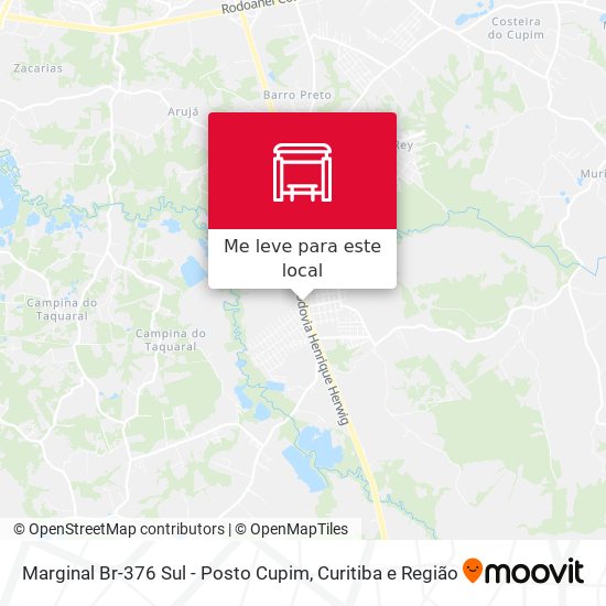 Marginal Br-376 Sul - Posto Cupim mapa