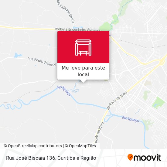 Rua José Biscaia 136 mapa