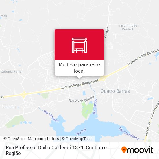 Rua Professor Duílio Calderari 1371 mapa