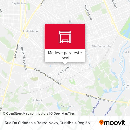 Rua Da Cidadania Bairro Novo mapa