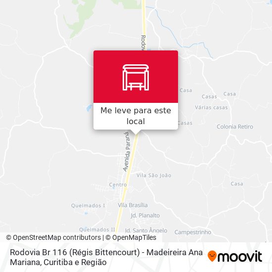 Rodovia Br 116 (Régis Bittencourt) - Madeireira Ana Mariana mapa