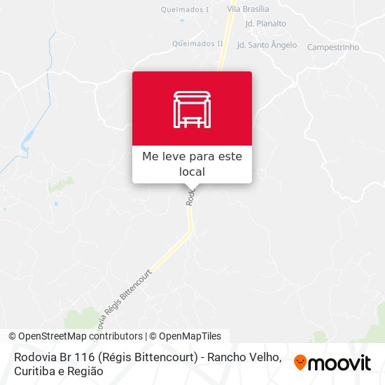 Rodovia Br 116 (Régis Bittencourt) - Rancho Velho mapa