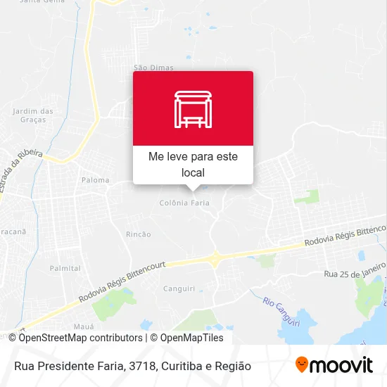 Rua Presidente Faria, 3718 mapa