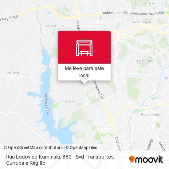 Rua Lodovico Kaminski, 880 - Svd Transportes mapa