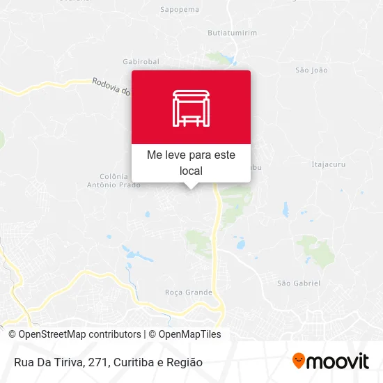 Rua Da Tiriva, 271 mapa