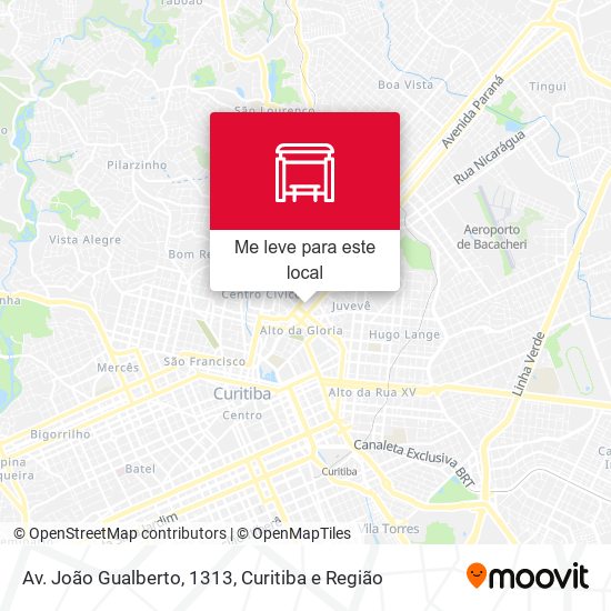 Av. João Gualberto, 1313 mapa