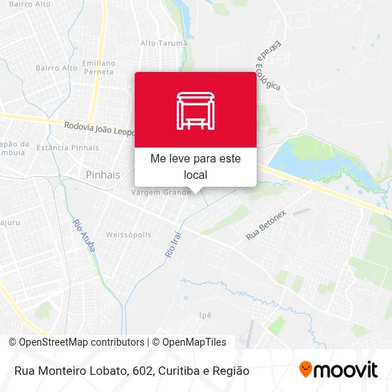 Rua Monteiro Lobato, 602 mapa