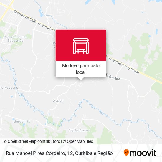Rua Manoel Pires Cordeiro, 12 mapa