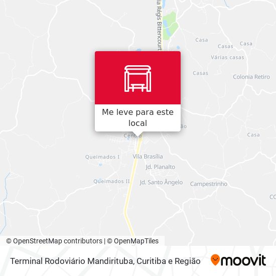 Terminal Rodoviário Mandirituba mapa