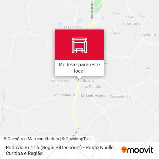 Rodovia Br 116 (Régis Bittencourt) - Posto Nuelle mapa
