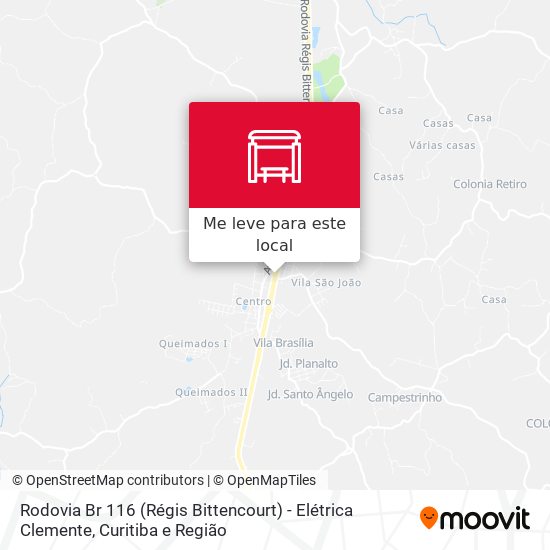 Rodovia Br 116 (Régis Bittencourt) - Elétrica Clemente mapa