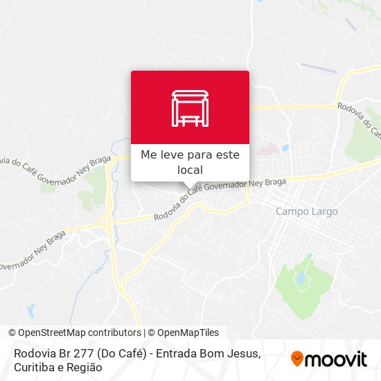 Rodovia Br 277 (Do Café) - Entrada Bom Jesus mapa