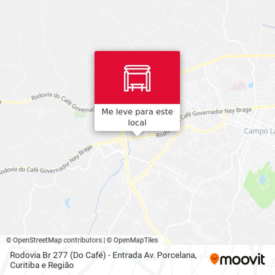 Rodovia Br 277 (Do Café)  - Entrada Av. Porcelana mapa