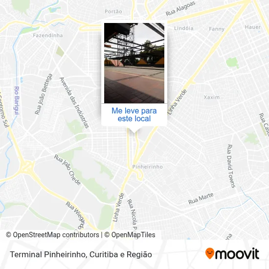 Terminal Pinheirinho mapa