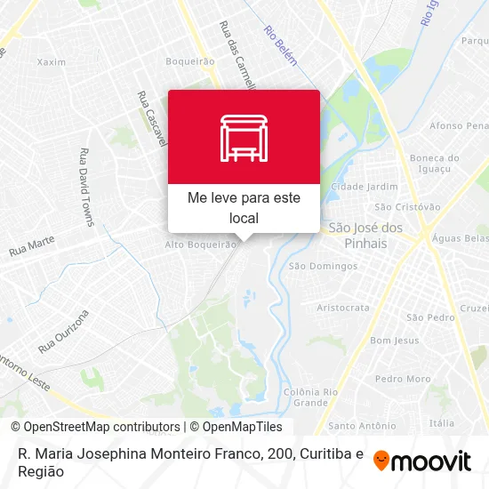 R. Maria Josephina Monteiro Franco, 200 mapa