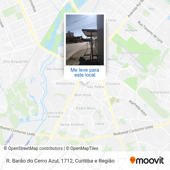 R. Barão do Cerro Azul, 1712 mapa