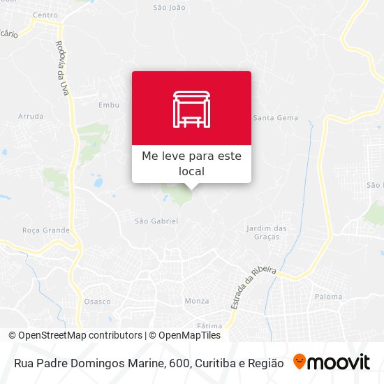 Rua Padre Domingos Marine, 600 mapa