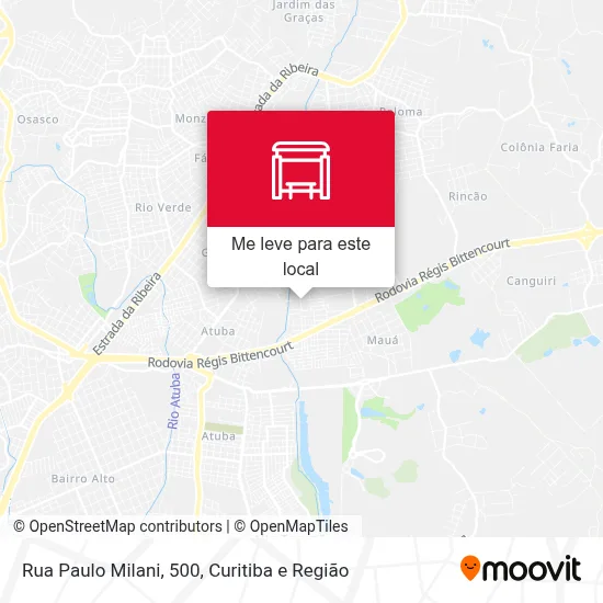 Rua Paulo Milani, 500 mapa