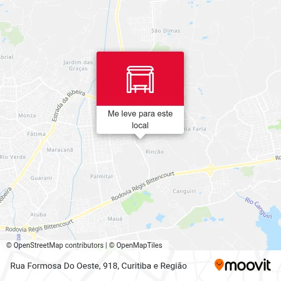 Rua Formosa Do Oeste, 918 mapa