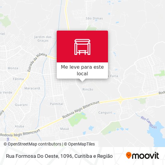 Rua Formosa Do Oeste, 1096 mapa