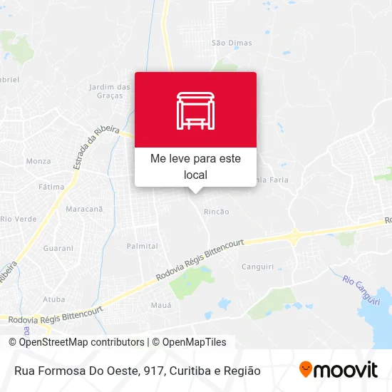 Rua Formosa Do Oeste, 917 mapa