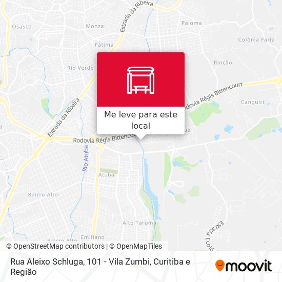 Rua Aleixo Schluga, 101 - Vila Zumbi mapa