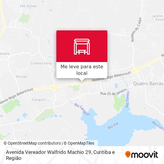 Avenida Vereador Walfrido Machio 29 mapa