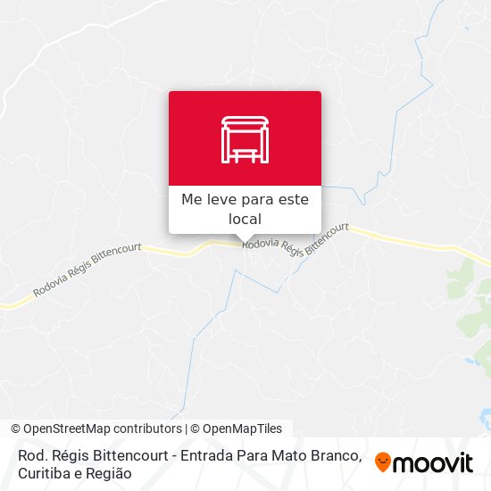 Rod. Régis Bittencourt - Entrada Para Mato Branco mapa