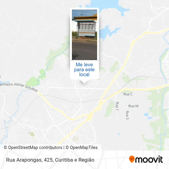 Rua Arapongas, 425 mapa