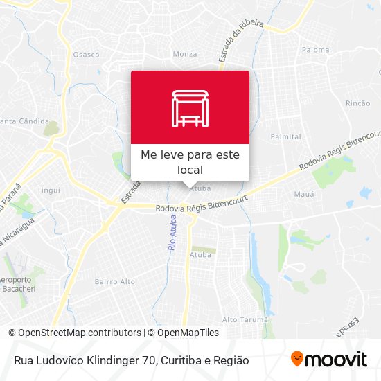 Rua Ludovíco Klindinger 70 mapa