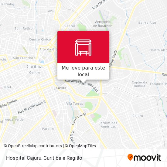 Hospital Cajuru mapa