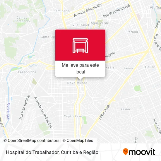 Hospital do Trabalhador mapa