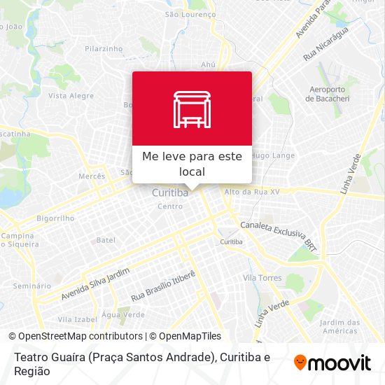 Teatro Guaíra (Praça Santos Andrade) mapa