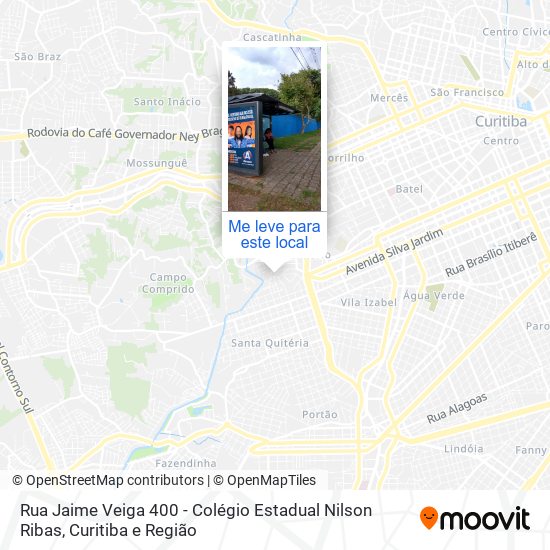 Rua Jaime Veiga 400 - Colégio Estadual Nilson Ribas mapa