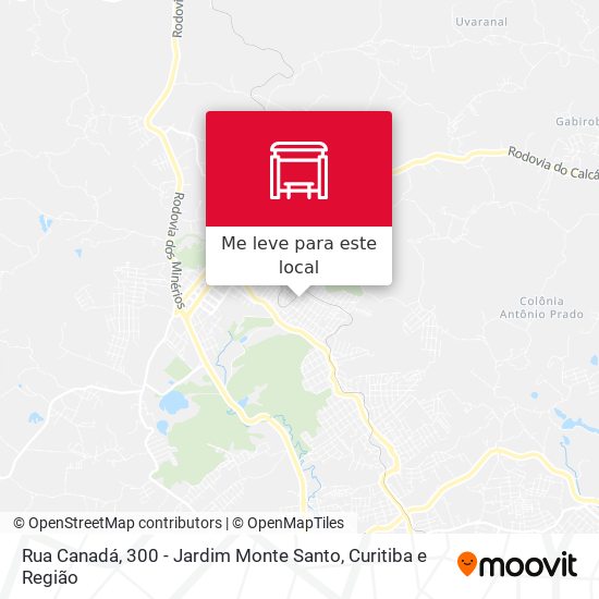 Rua Canadá, 300 - Jardim Monte Santo mapa