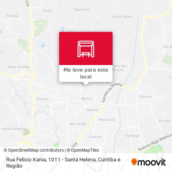 Rua Felício Kania, 1011 - Santa Helena mapa