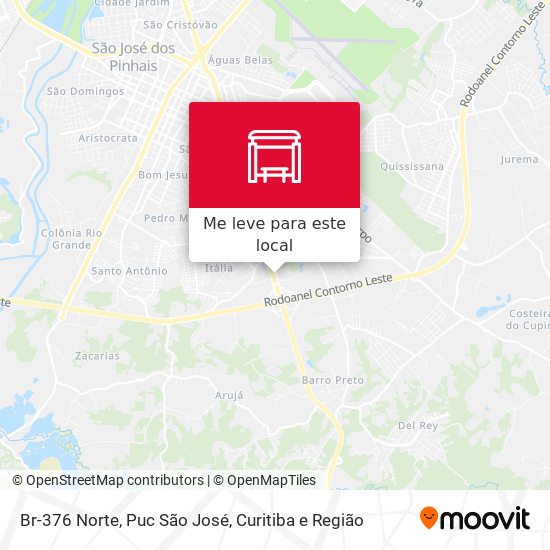 Br-376 Norte, Puc São José mapa