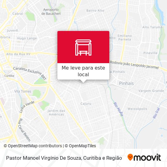 Pastor Manoel Virgínio De Souza mapa