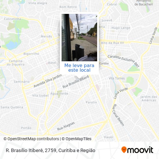 R. Brasílio Itiberê, 2759 mapa
